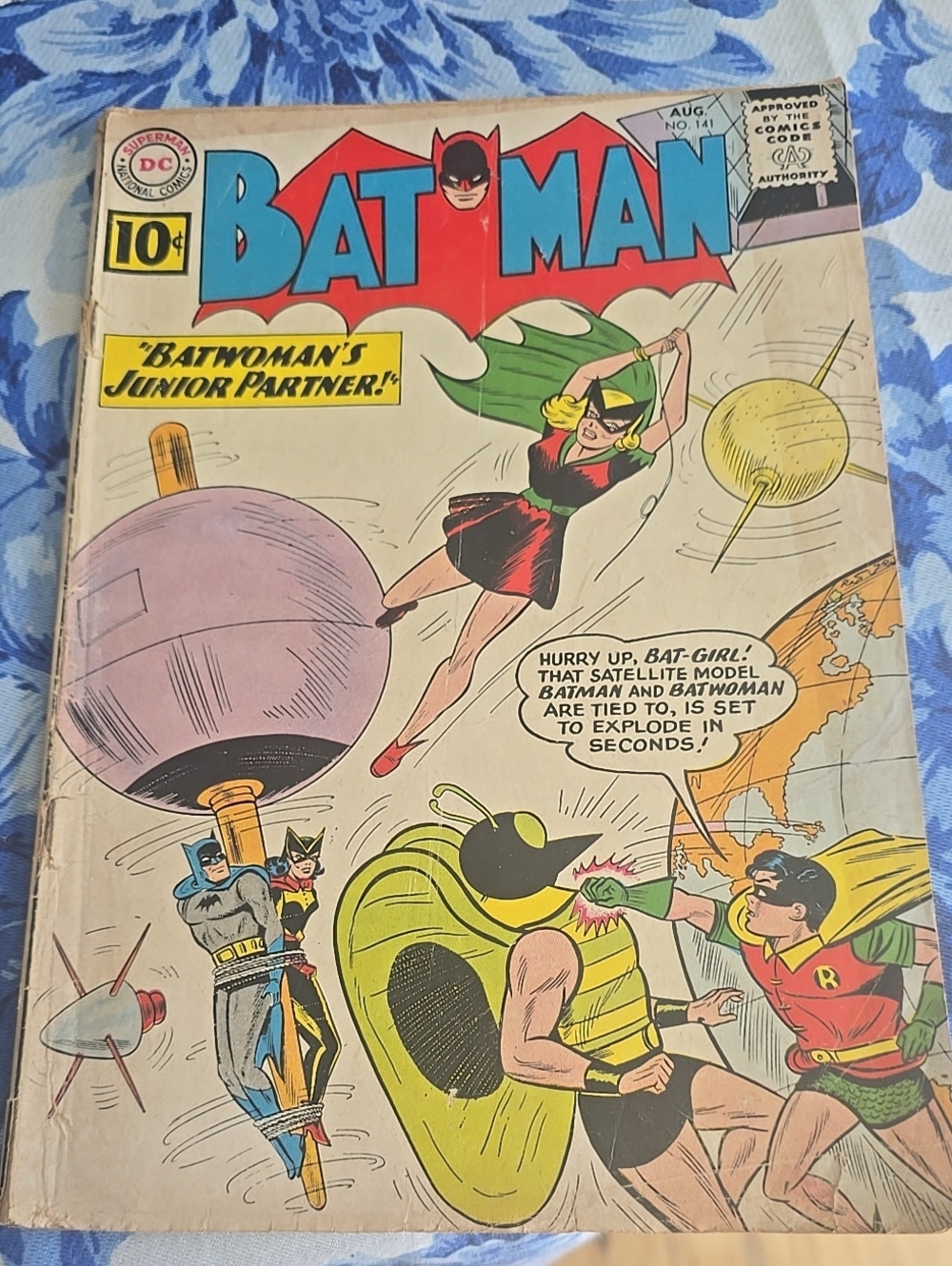 DC NATIONAL COMICS BATMAN #141 AUG 1961 CRIMES OF CLOCKMASTER BATWOMAN